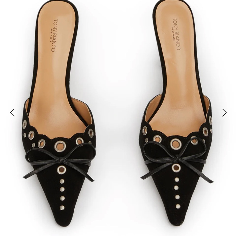 Tony bianco SHAE BLACK SUEDE heels mules